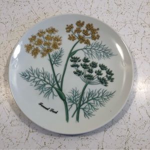 Vtg Collectible Plate Horchow Japan Collectible Fennel Seed Plate